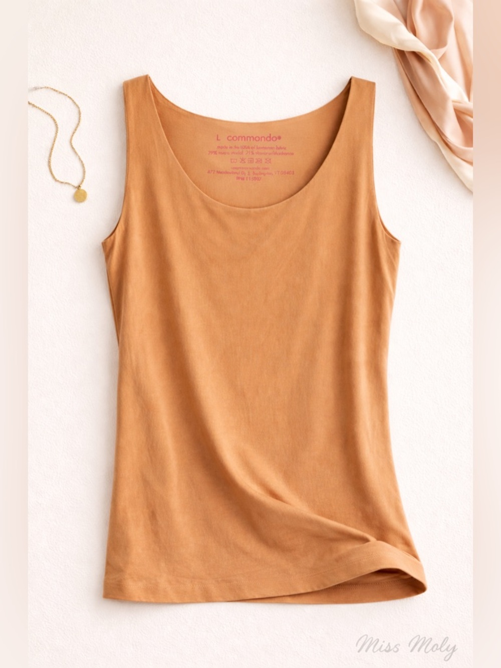 Commando Seamless Tank L Rich Nude Micro Modal Luxe Layering